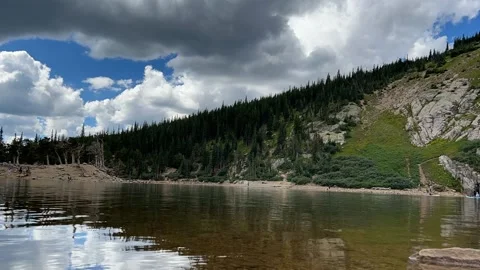 Time lapse of lake and sky Vídeo Stock 204766701