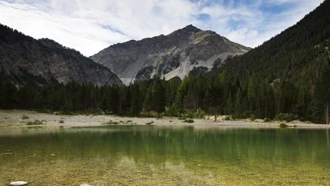 Time Lapse with lake, clouds and mountain Stock Footage 150273752
