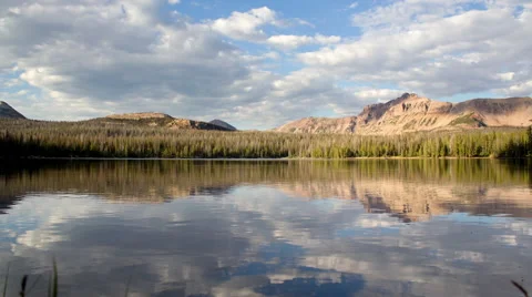 Time lapse of lake with clouds Short Stock Footage 67120106