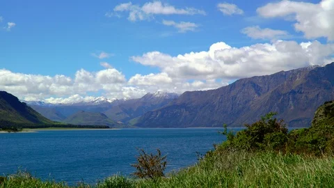 Time Lapse of Lake Hawea Vídeo Stock 85492558