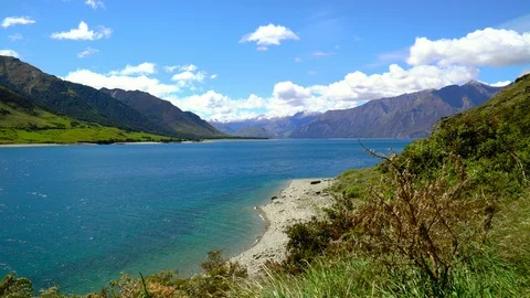 Time Lapse of Lake Hawea Stock Footage 85492581
