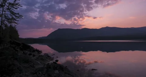 Time-lapse at Lake McDonald, Montana, USA Stock Footage 140271663