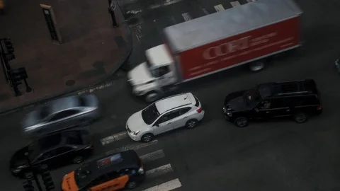 Time Lapse of Lake Shore Drive Traffic &amp; Pedestrians in Chicago 4K with LUT Vidéo 80293551