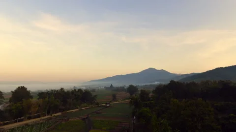 Time lapse of Landscape and mist at Pua district Video stock 144482440
