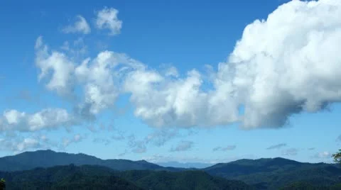 Time-lapse of landscape with beautiful clouds and mountain views. Stock Footage 21627236