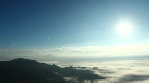 Time-lapse of landscape with beautiful clouds and mountain views. Stock Footage 21683901