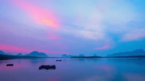 Time lapse landscape Lake view  Stock Footage 153379077