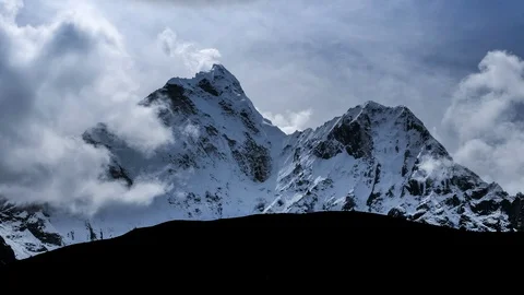 Time lapse landscape at mountain range in Nepal Stock Footage 118404557