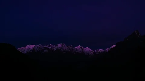 Time lapse landscape at mountain range in Nepal Stock Footage 118404901