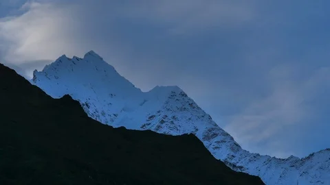 Time lapse landscape at mountain range in Nepal Stock Footage 118659776