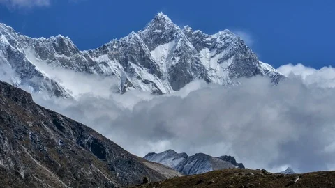 Time lapse landscape at mountain range in Nepal Video stock 118661105