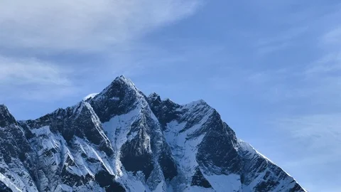 Time lapse landscape at mountain range in Nepal Stock Footage 118666095