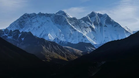 Time lapse landscape at mountain range in Nepal Stock Footage 118666234