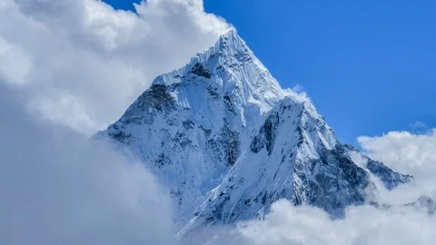 Time lapse landscape at mountain range in Nepal Stock Footage 118667127