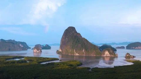 Time lapse of Landscape Samet Nangshe viewpoint at Phang Nga Bay ,Thailand. Stock-Footage 152837710