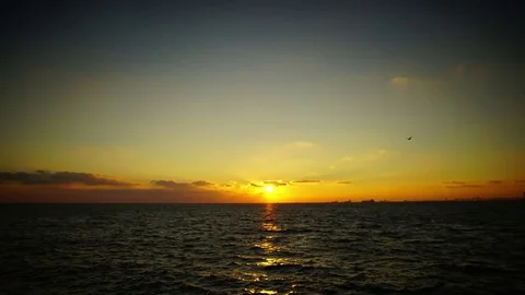 Time Lapse Landscape of Sunset View Over Sea Video stock 76519989