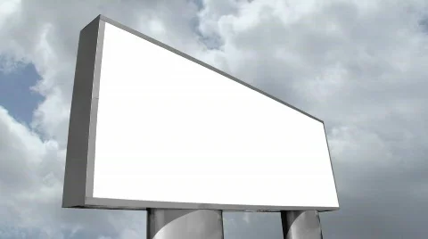 Time lapse of large blank billboard  Video stock 119423