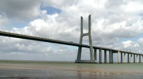 Time lapse of large bridge Stock Footage 117853