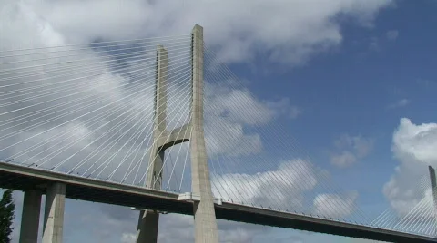 Time lapse of large bridge Stock Footage 271644