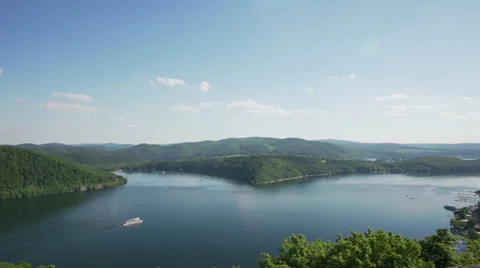 Time lapse of large reservoir Stock Footage 24739267