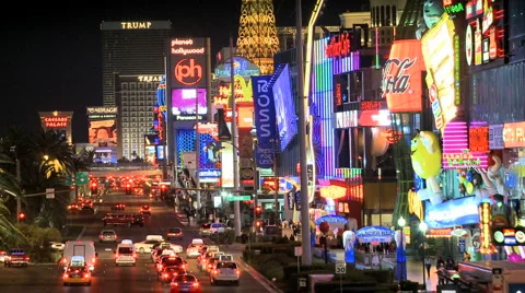 Las Vegas blvd street sign - Las Vegas, Stock Video