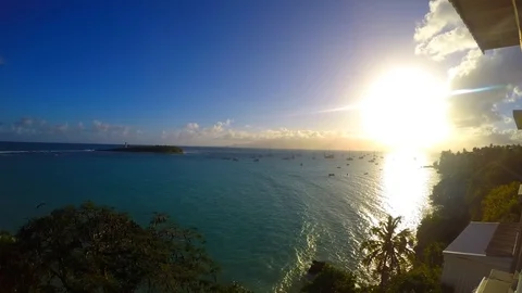 Time Lapse, Le Gossier - Guadeloupe Stock Footage
