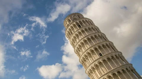 Time lapse Leaning Tower of Pisa Stock Footage 45033323