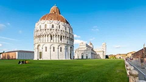 Time lapse Leaning tower of Pisa, Piazza dei Miracoli Stock Footage 136223582