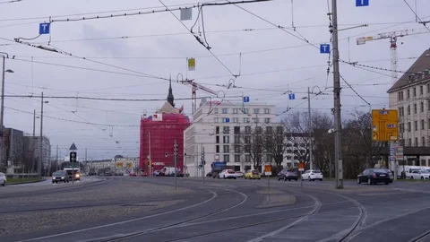 Time Lapse of Leipzig City, Infront of Leipzig Hauptbahnhof, 4K Stock Footage 84929623
