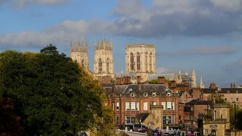 Time lapse lendal bridge and york minster uk Stock Footage 118645503