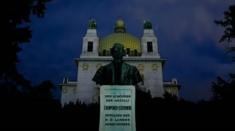TIME LAPSE Leopold Steiner memorial – tracking shot Stock Footage 45571710