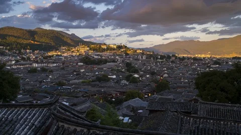 Time lapse of Li Jiang old town in Yunnan, China Stock Footage 118774002