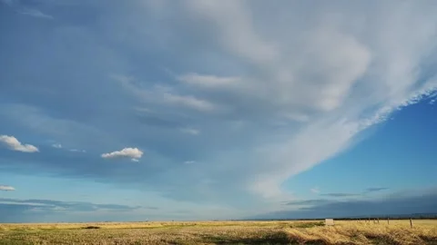 Time lapse of light baby-blue clouds moving in an attractive blue sky  Stock Footage 279097289
