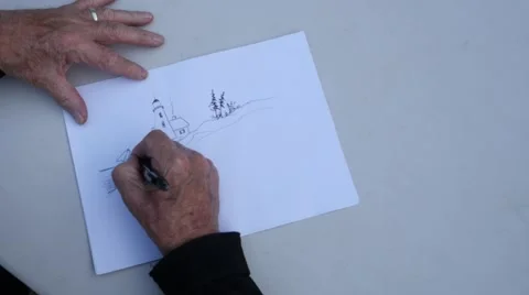 Time lapse light house drawing. Stock Footage 40466363