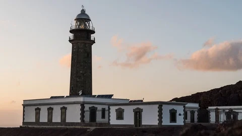 Time Lapse, lighthouse Orchilla in El Hierro, Canary Islands 4K Stock Footage 113876530
