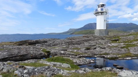 Time Lapse of the lighthouse of rhue Ullapool - Scotland Stock Footage 112949972