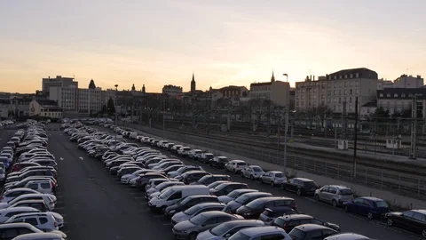 Time lapse in Limoges, sunset. Stock Footage 104922252