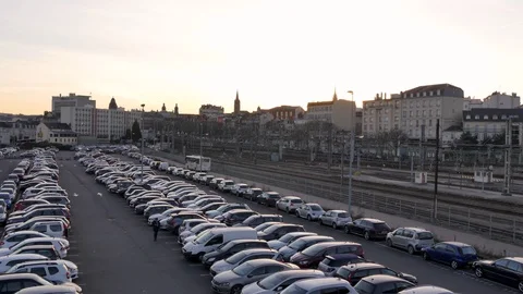 Time lapse in Limoges, sunset. Stock Footage 104922257