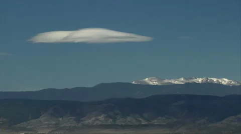 Time Lapse of Little UFO Cloud over The Rockies Stock Footage 54756262