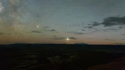 Time Lapse Lockdown Scenic View Of Dramatic Sky During Sunset And Night - Stock Footage 160327929