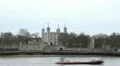 Time Lapse of London Tower, Cityscape Skyline, Thames River, Boat, Ship, UK HD Footage