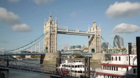 Time Lapse of London's Tower Bridge Stock Footage 8931650