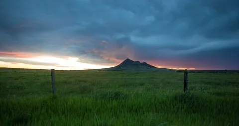 TIme Lapse Lone Mountain Sunset Stock Footage