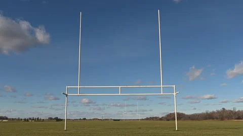 Time lapse of a lonely looking empty football or soccer field Stock Footage 141063715