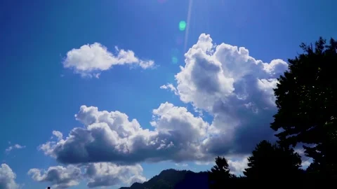 Time-lapse long shot of clouds in hill station in Pakistan 2 Stock Footage 199272638