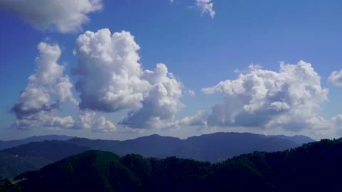Time-lapse long shot of clouds in hill station in Pakistan 3 Stock Footage 199272653