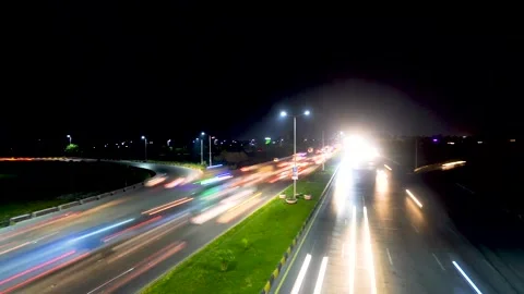 Time-lapse long shot of traffic in Islamabad in Pakistan 2 Stock Footage 199272694
