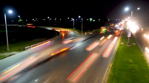 Time-lapse long shot of traffic in Islamabad in Pakistan 4 Stock Footage 199272711