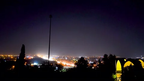 Time-lapse long shot of traffic in Islamabad in Pakistan 8 Stock Footage 199272755