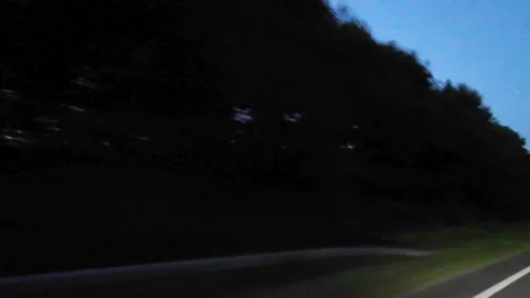 Time Lapse, Looe Town to Bristol City Highways Car Travel in the Night Stock Footage 316737916